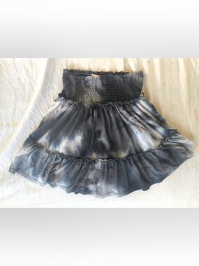 Altar'd State Black And White Bubble Mini Skirt